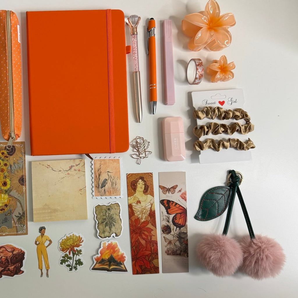 Orange Aesthetic Stationery Gift Set