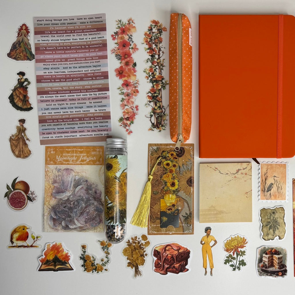 Orange Aesthetic Stationery Gift Set