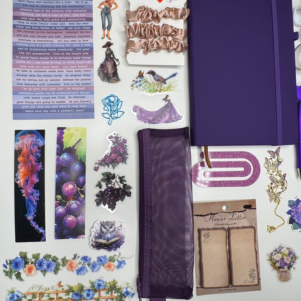 Purple Aesthetic Stationery Gift Set