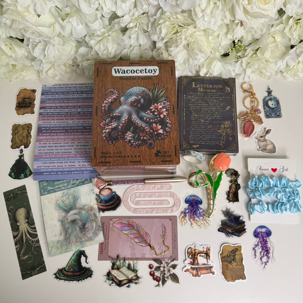 Wooden Puzzle Stationery Gift Box