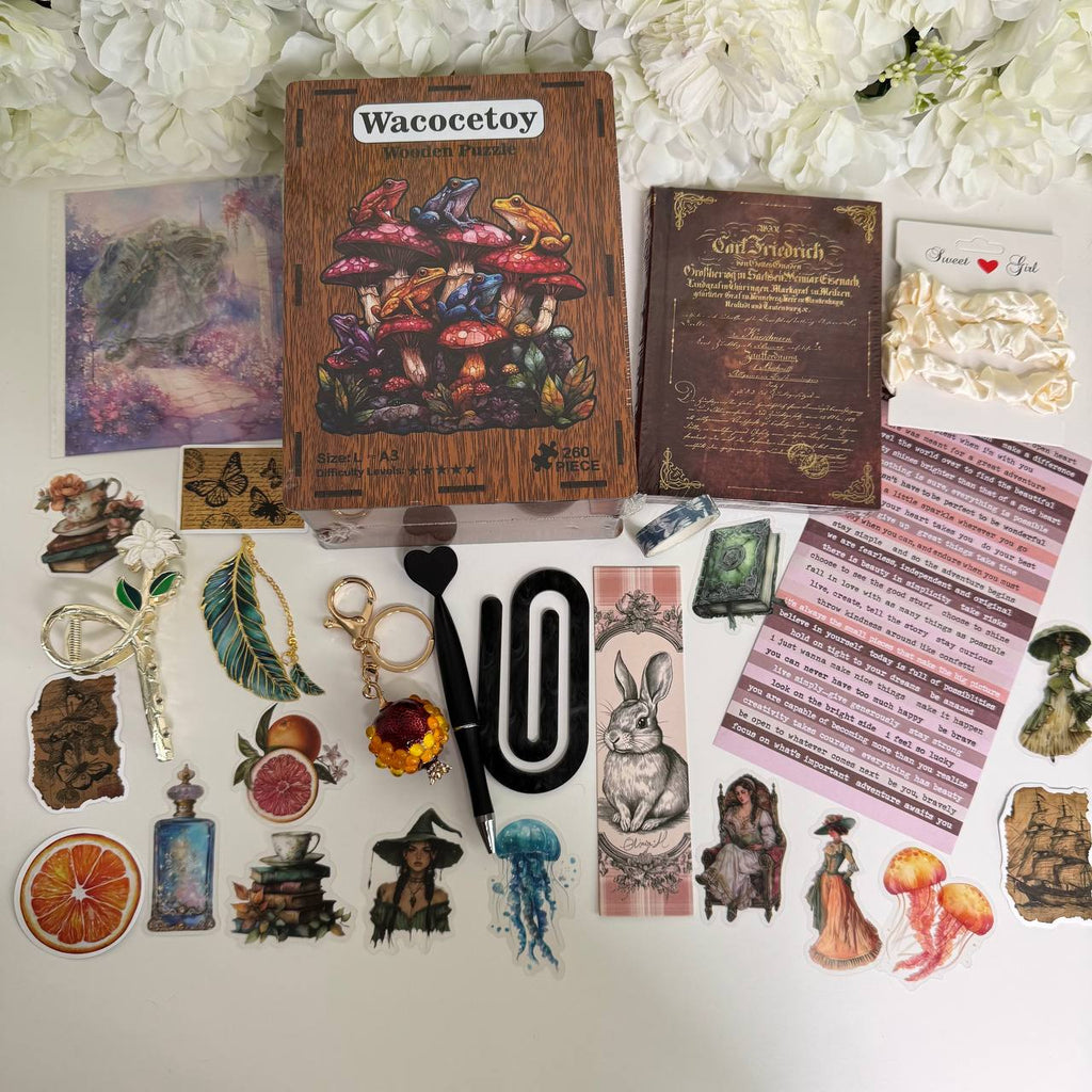 Wooden Puzzle Stationery Gift Box