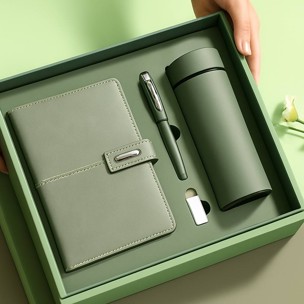 Green Minimalist Stationery Gift Box