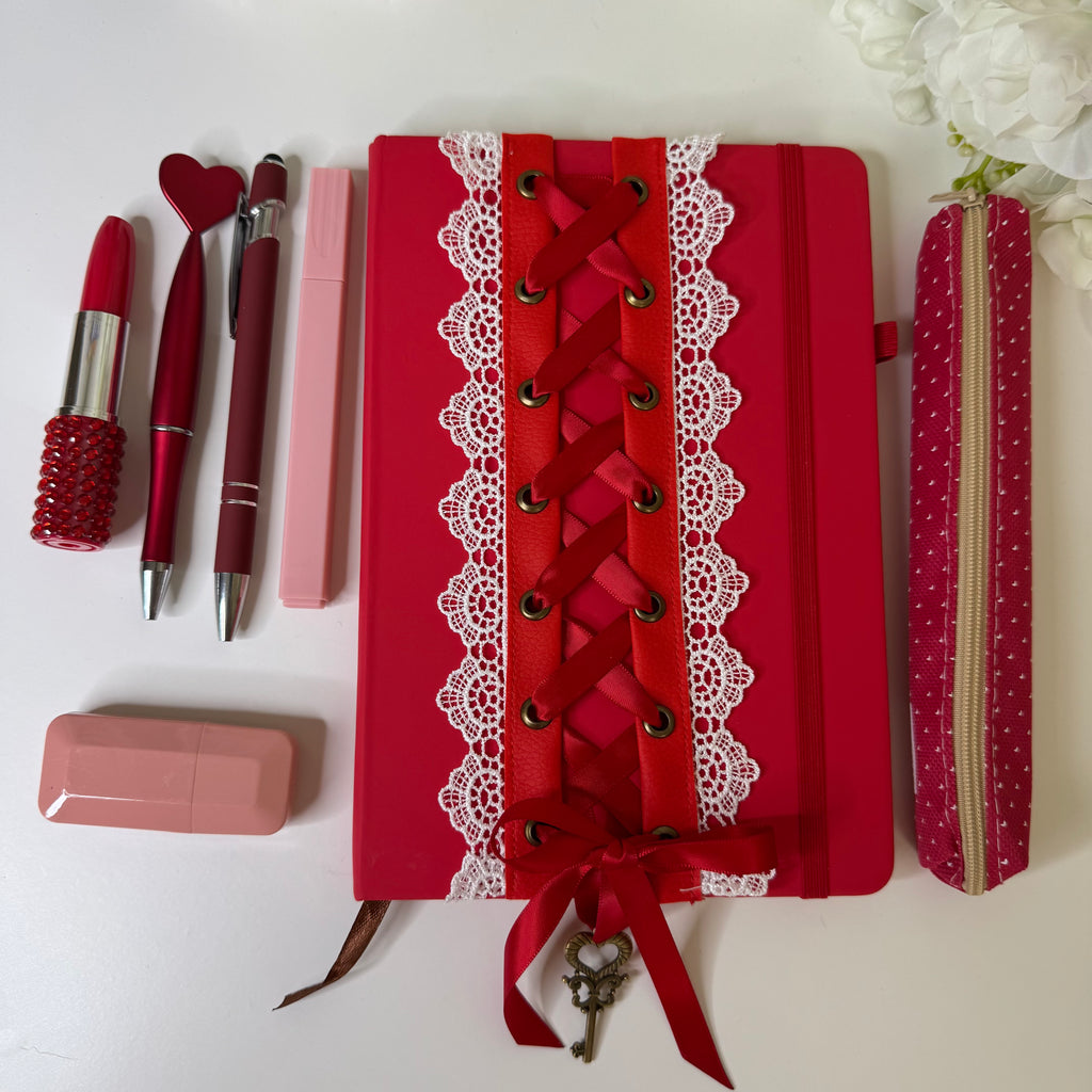 Cherry Red Journal Gift Set