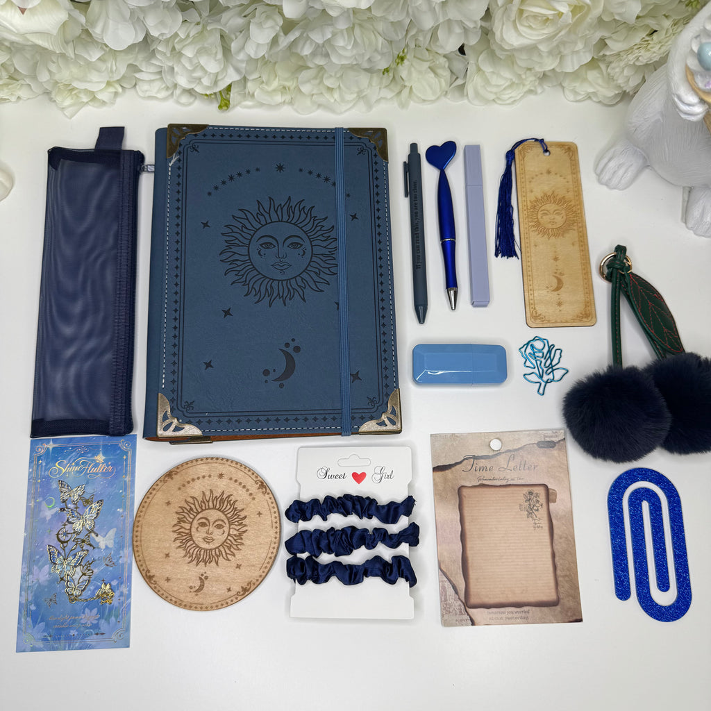 Blue Sun & Moon Journal Gift Set