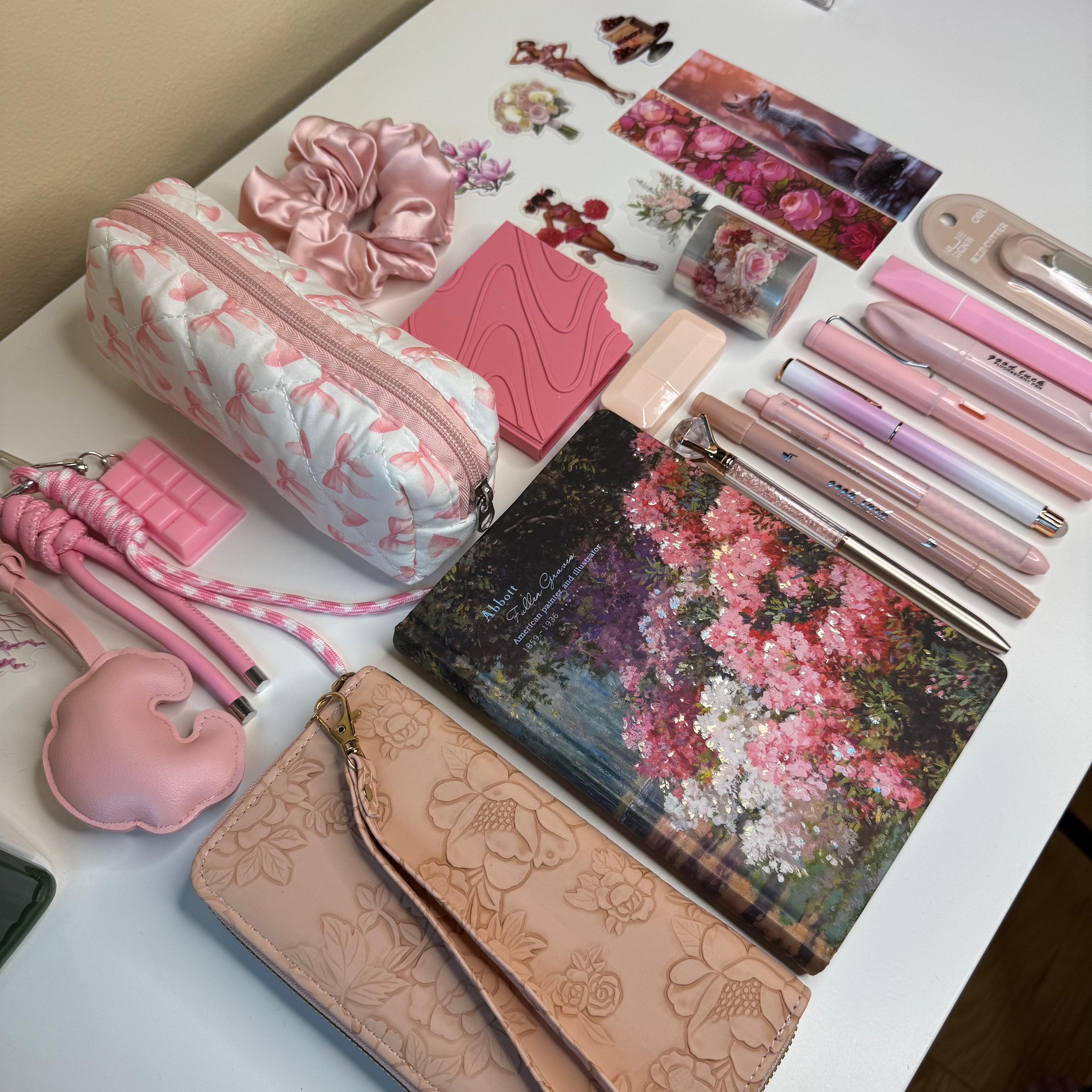 Pink Floral Journal Gift Set with Notebook & Stationery