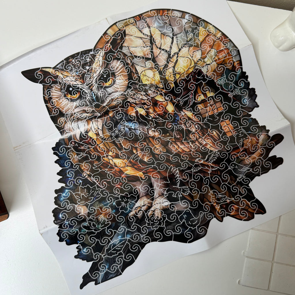Unique Wooden Jigsaw Puzzle – Whimsical Animal & Fantasy Designs
